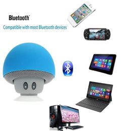 Smart Cute Mushroom Sucking Wireless Bluetooth Speaker Built in MIC Waterproof HIFI Stereo Hands Portable Speaker6161685