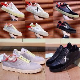 OF Mens Sports Designer Shoes Womens Fashion Casual Shoes Pure white shoes Autumn and Winter New Trend Sneakers Black reflective