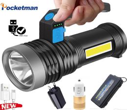 Lumen LED Long S Use USB Rechargeable 4 Modes Camping Lantern Waterproof Searchlight Spotlight Floodlight Flashlights Torches9079904