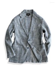 Men's Jackets Amekaji Wear Clothes Men Cotton Linen Business Casual Suit Coat Good Quality Spring And Autumn Slim Fit