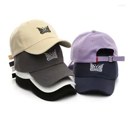 Ball Caps Doit Baseball Cap For Women Men Personality Butterfly Embroidery Sun Hat Outdoor Sports Lady Snapback Hats Gorras