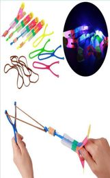 led Amazing flying Light Arrow Rocket Helicopter Flying Toy Party Fun Gift Elastic flshing gow up roket chirstmas children kids to9108529