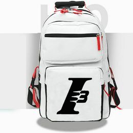 Allen Iverson backpack AI Jewelz daypack Basketball I school bag Sport Print rucksack Casual schoolbag White Black day pack