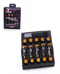 RASTPNew Arrived 20pcsset Wheel Lug Nuts M12x15125 R40 Style 44mm Racing Composite Lock Lug Nuts with Security Key RSLN0469246847