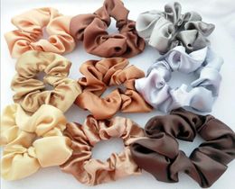 Lady Hair Scrunchies ring stretch hair band solid Colour elastic bubble sports dance velvet soft charming hair band8228092