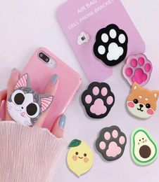 Cartoon Phone holders Grip Cute Animal Finger Stand Universal Foldable Bracket mount for cell phones1361750