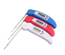 Instant Read Thermometer Super Fast Digital Electronic Food Cooking Barbecue Meat Thermometers Collapsible Internal Probe for Gril4616421