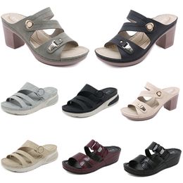 2024 summer women shoes Sandals low heels Mesh surface Leisure Mom Black white red green large size 36-42 O4 GAI