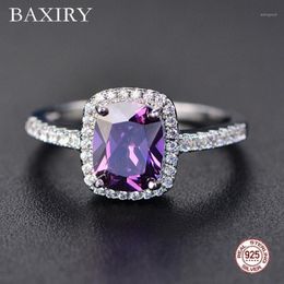 Fine Engagement Ruby 925 Sterling Silver Rings Amethyst Gemstone Ring Silver Emerald Blue Sapphire New For Women1256Y
