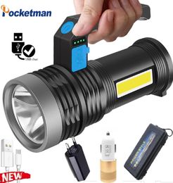 Lumen LED Long S Use USB Rechargeable 4 Modes Camping Lantern Waterproof Searchlight Spotlight Floodlight Flashlights Torches5809173