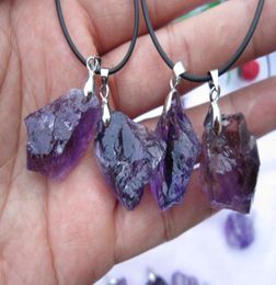 Natural rough stone pendant amethyst citrine fluorite quartz crystal pendant raw gemstone specimen necklace healing crystals6744303