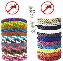 DIY Geflecht PU Leder Armband Mückenschutz Armbänder Antimosquito Armband Armreif Seile Geflecht Insektenschutz Schädlingsbekämpfung5938792