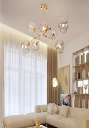 Nordic Glass led Chandelier Lighting Modern ball Hanging Lamp for Dining Room Kitchen Chandeliers Ceiling Lustre light fixture2242588