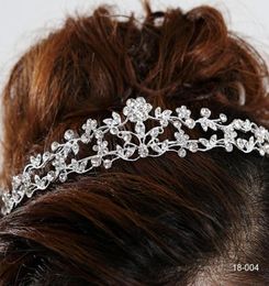 2019 Crystal Bridal Hair Jewelry Girls Headband Hair Tiaras Gold Plated Alloy Metal Wedding Bride Bridesmaid Crown Cheap 3728348