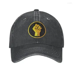 Ball Caps Fashion Unisex Cotton Gold Black Fist Baseball Cap Adult Adjustable Dad Hat Women Men Hip Hop