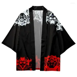 Ethnic Clothing Japanese Streetwear Cardigan Cosplay Haori Summer Fashion Print Shirts Traditional Kimono Men Women Yukata Robe