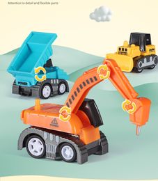 Hurtownia Zabawna gra 3D model metalowy model ciężarówki 6pcs metalowy zestaw modelowy model Almey Model zabawki Koparka 3D Model Jeep zabawki Prezent Świąteczny Build Model samochód