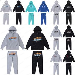 Hot Mens Tracksuits Sweater Trousers Set Designer Hoodies Streetwear Sweatshirts Quality Sports Suit Embroidery Plush Letter Decoration Thick Men Pants {category}