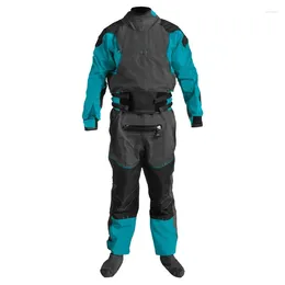 Hunting Jackets Wholesale 3 Layer Waterproof Breathable Freediving Drysuit For Kayak With Exhaust Construction Latex Neoprene Gaskets Dry