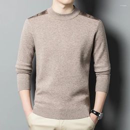 Men's Sweaters Men Sheep Wool Thicken Half Worsted 2024 Autumn Winter Long Sleeve Man Pure Knitted Pullovers