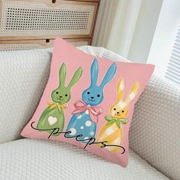 Pillow Cover Easter Egg Exquisite Seasonal Throw Pillowcase With Super Soft Fabric Wear Resistant For Home