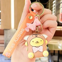 2024 Cute Kuromi Ear Dog Jade Gui Dog Doll Pendant Keychain Cartoon Bag Keychains Small Gift Pendants 5cm