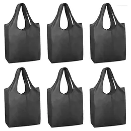 Shopping Bags DOME 6 Pieces Of Reusable Bag Large Lightweight Washable Foldable And Durable Green Black