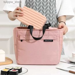 Bento Boxes Zipper Thermal Lunch Bag Bento Box Insulated Cooler Tote Bags Picnic Travel Portable Food Storage Container for Women Children L240311