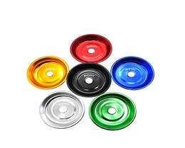 TOPPUFF Colorful Hookah Tray For Hookah Bowl Aluminum Hookah Charcoal Plate Round Shape Shisha Dish With One Hole Mix Six Color9583658