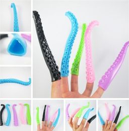 New Novel Plastic Finger Puppet Storey Mini Octopus Tentacles Toy Silicone Small Finger Toys for Kids Children9555926