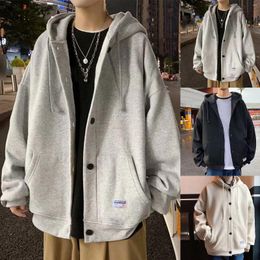 Men's Sweaters Mens Hooded Oversize H Loose Cardigan Sweater Streetwear Outdoor Clothing Hip Hop