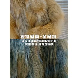 New 23 Coloured Autumn/Winter Golden Island Fox Hair High End Celebrity Style Fur Coat For Young And Fashionable Women 8978