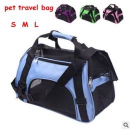 QET CARRIER Portable Pet Backpack Messenger Carrier Bags Cat Dog Carrier Outgoing Travel Teddy Packets Breathable Small Pet Handba245C