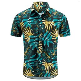 Men's Casual Shirts Beach Shirt Short Sleeve Clothing 3d Printed Hawaiian Mens Button Vacation Fashion Tops Summer