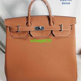 Handmade Bags Genuine Leather Handbags Bk40 High Capacity Handbags 40cm Full Leather Canvas Mens and Womens Universal Handbag Large Capacit have logo HB3AVF