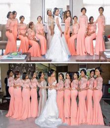 2017 Cheap Mermaid Bridesmaid Dresses For Weddings Guests Plus Size Bridal Evening Party Gowns Cheap Nigerian Maid of Honour W5075107