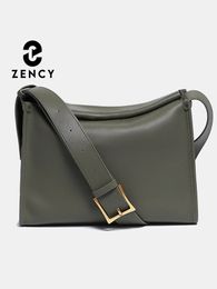 Zency Womens Handbags Soft Leather Crossbody Bag Satchel Large Capacity Pocket Luxury Designer With Adjustable Strap Trendy 240307