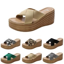 High Women Sandals Fashion Heels Slippers Shoes GAI Summer Platform Sneakers Triple White Black Brown Green Color41 733 528