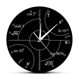 Wall Clocks 1Piece Advanced Math Irrational Numbers Round Clock Science Mathematical Watches Personality Home Decorative248b