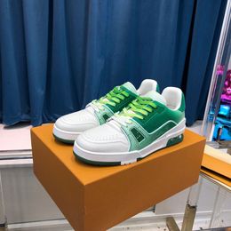 shoes designer Italian handmade customized L1 new green gradient men's and women's couple casual shoes