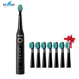 Toothbrush Seago Sonic Electric Toothbrush Sg507 Micro Usb Rechargeable Adult Timer Electronic Tooth Brush Replacement Heads Refills Gift