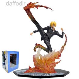 Action Toy Figures Anime One Piece Figure Fire Fist Luffy Ace Figurine Roronoa Zoro Action Figures Diable Jambe Sanji PVC Collection Model Toys 240308