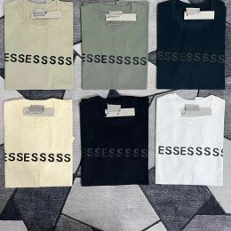ESS essentialsweatshirts high street designer t shirt men's summer logo print cotton loose casual short sleeved tees t shirts for men and women Tee