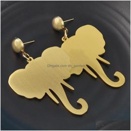 Dangle Chandelier New Arrived Fashion Punk Gold Plated Alloy Animal Skl Bird Elephant Deer 6 Styles Drop Delivery Jewelry Ear Dhgarden Dhlb9