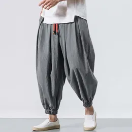 Men's Pants Harem Men Chinese Style Casual Loose Sweatpants Japanese Kimono Jogger Streetwear Trousers Male Pant