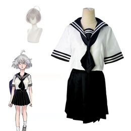 Anime Tokyo Revengers Senju Kawaragi Cosplay Costume Sailor Suit Black White Uniform Halloween roll Play Girl kjol 240229