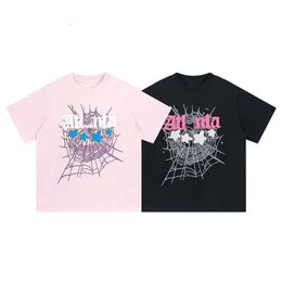 Designer Luxury 5555 Classic Summer fashion brand spider web star print casual men's and women's T-shirts
