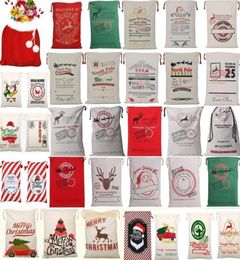 Drawstring Bag Christmas bags Canvas Santa Sack BagCute Deer Ornament Christmas Decorations Candy gift bags45495303455