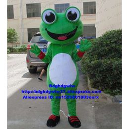 Mascot Costumes Green Frog Toad Bufonid Bullfrog Mascot Costume Adult Cartoon Character Mise En Scene Family Spiritual Activities Zx1242