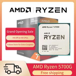 New AMD Ryzen 7 5700G R7 5700G CPU Processor 3.8GHz 8-Core 16-Thread 65W Socket AM4 Without Fan